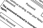 Wireframe of popover on the iPad to enter the Notes password Wireframe of popover on the iPad to enter the Notes password